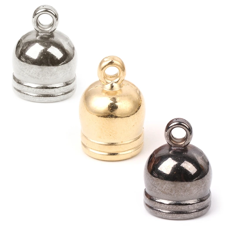 50x Tassel Caps Leather Cord End Caps Jewelry Making for DIY