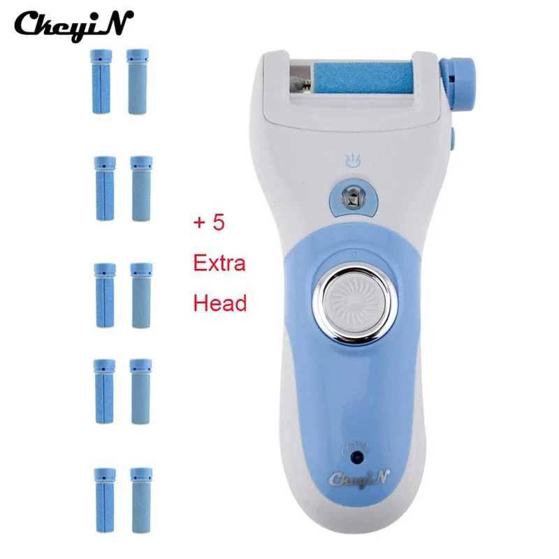 CkeyiN Electric Pedicure Tool 12pcs Rollers Rechargeable Foot Hard Dead Skin Callus Remover Foot File Heel