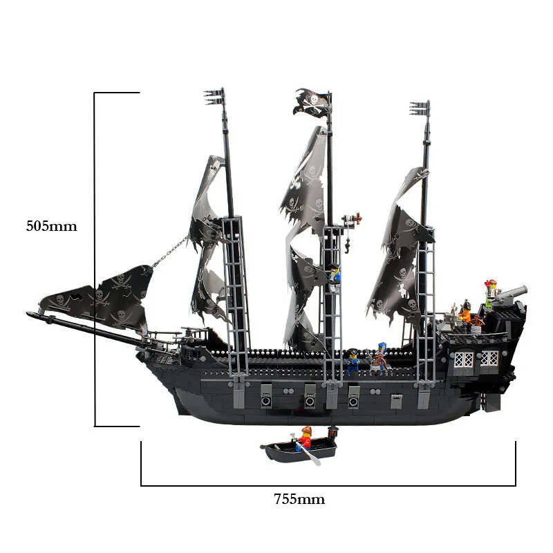 KAZI-1184pcs-Pirates-Of-The-Caribbean-Black-General-Black-Pearl-Ship-Model-Building-Blocks-Toys (3)