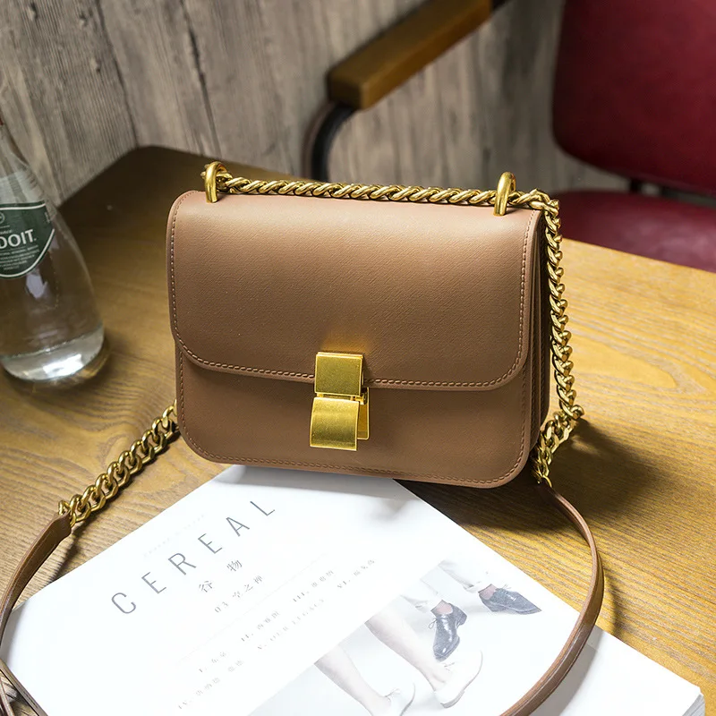 

2018 new matte silk sand jelly tofu bag box shoulder slanting bag version chain stewardess bag small square bag