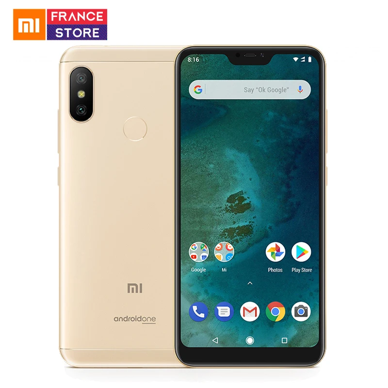 النسخة العالمية شياو mi mi A2 لايت 3 GB 32 GB الهاتف الذكي 5.84 'كامل شاشة أنف العجل 625 12MP المزدوج كاميرا الروبوت واحد CE الهاتف