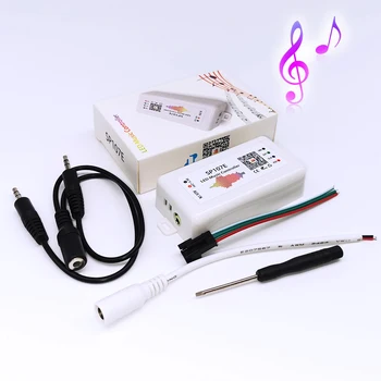 

SP107E LED Music Controller Bluetooth iOS Android Smartphone App Control For WS2812 SK6812 RGBW APA102 Strip Matrix Panel 5-24V