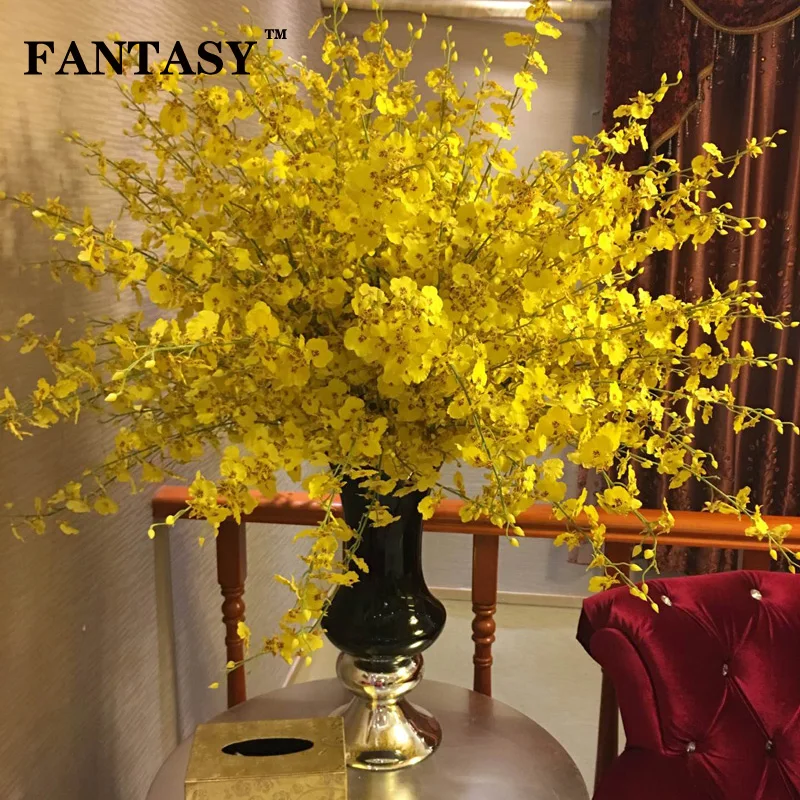 

FANTASY 97cm Fake Orchids Artificial Flowers Silk Orchidea Plants Handmade Long False Flower For Home Party Wedding Decoration