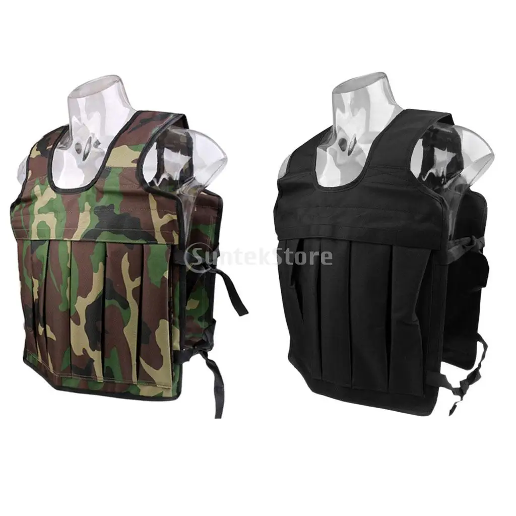 35kg Max Loading Oxford Weighted Vest Comfortable Jacket Running Fitness Strength Training Sand Waistcoat
