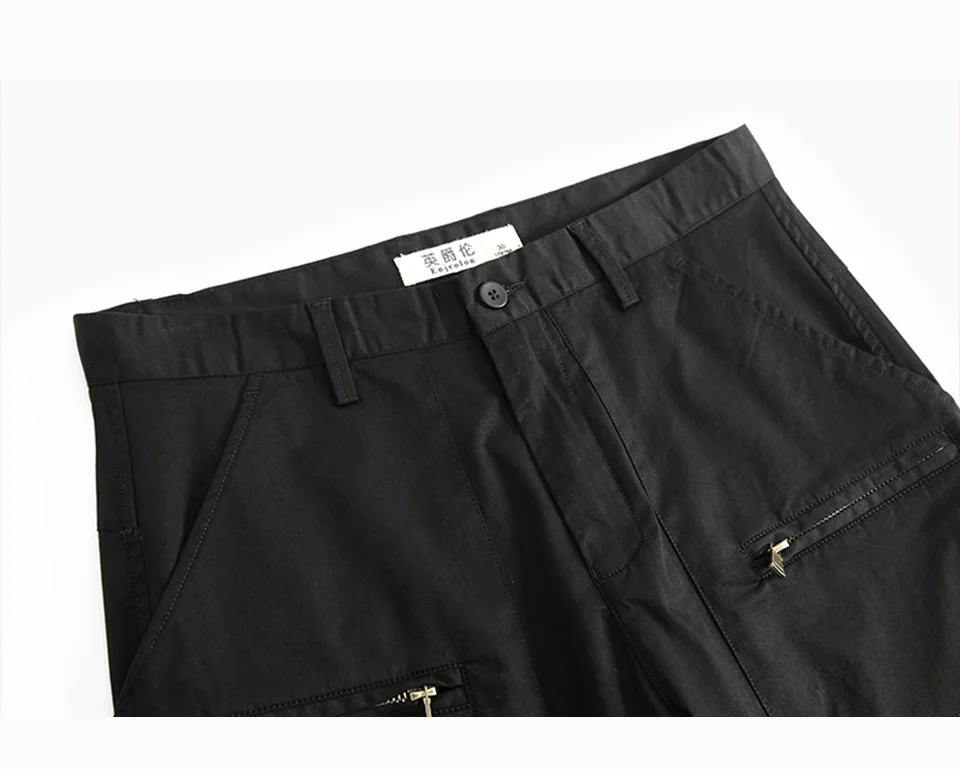 Enjeolon, брендовые новые летние длинные прямые брюки, мужские Модные Спортивные штаны, мужские качественные штаны для сафари, крутые брюки K6612