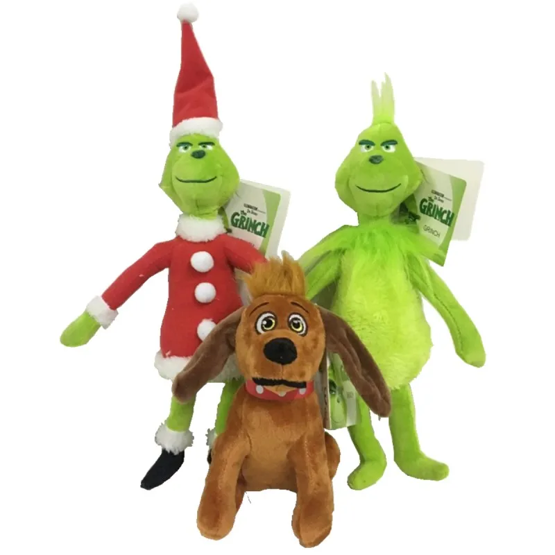 

Grinch Plush Toys How the Grinch Stole Christmas Grinch Max Dog Plush Doll Toy Soft Stuffed Toys for Children Kids Gifts