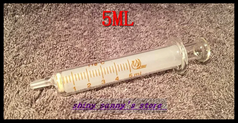 

1Pcs 5ml Glass Syringe Injector Glass Sampler Lab Glassware Brand New