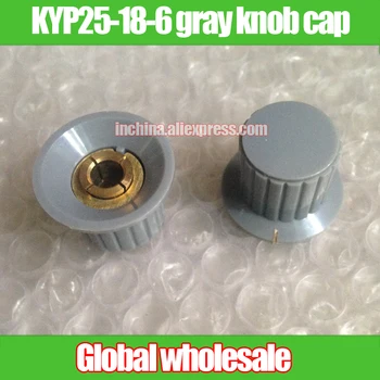 

2pcs KYP25-18-6 gray potentiometer knob cap / hole 6MM / edge width 25MM / internal width 18MM / high 19MM