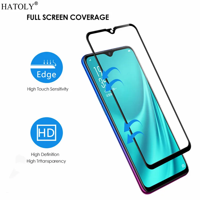 

2PCS Tempered Glass For OPPO Ax7 Screen Protector for OPPO Ax7 CPH1893 Full Cover for OPPO Ax7 Pro 3D Curved Edge Film HATOLY