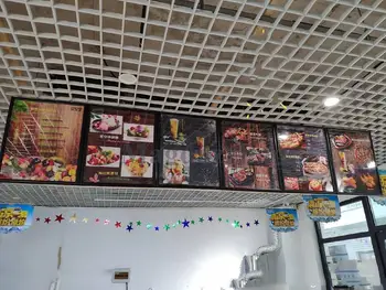 

6Units X A1 size curved black aluminum snap frame led illuminated menu boards resturant menu display light boxes signs