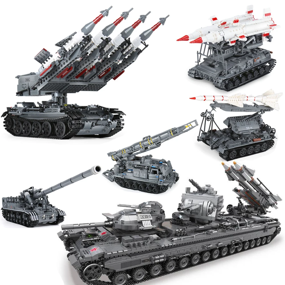 Xingbao 06004/05/01/07 Военная серия T92 Tank SA 3 ракета 8U218 строительные блоки кирпичи игрушки