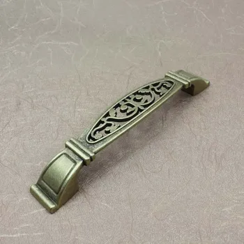 

96mm antique brass kitchen cabinet drawer handle bronze dresser cupboard wardrobe door 3.8" vintage furniture handles knobs