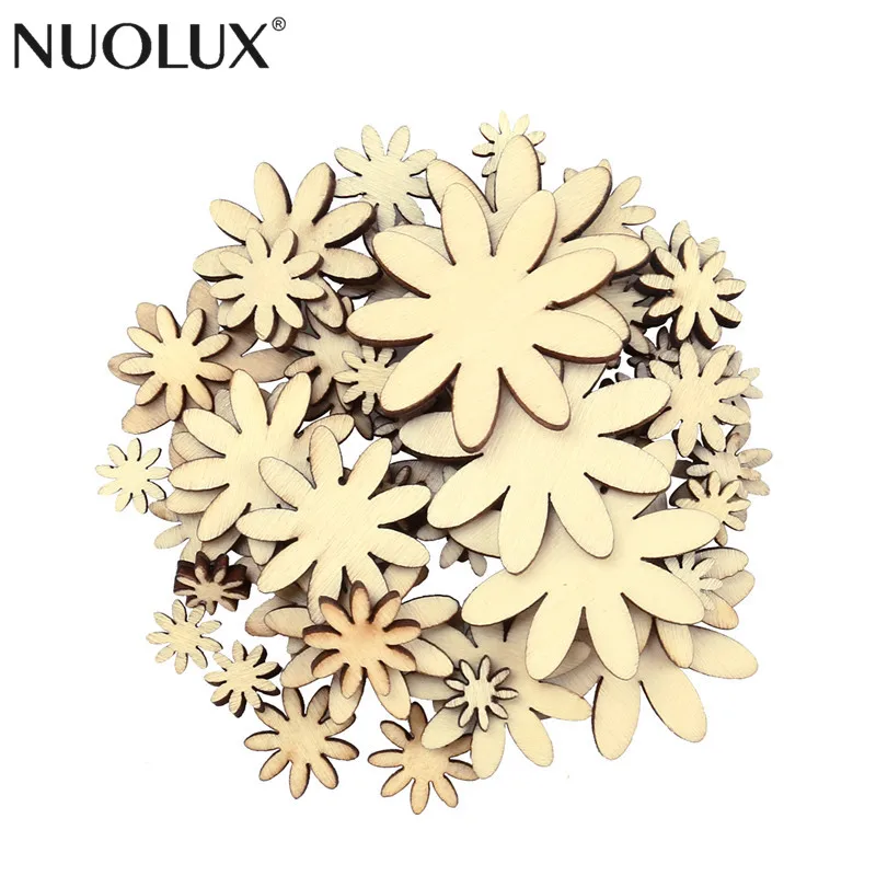 

50pcs Eco-Friendly Plum Button Embelishment Decorative Floral Ornament For Home Party DIY Decoration