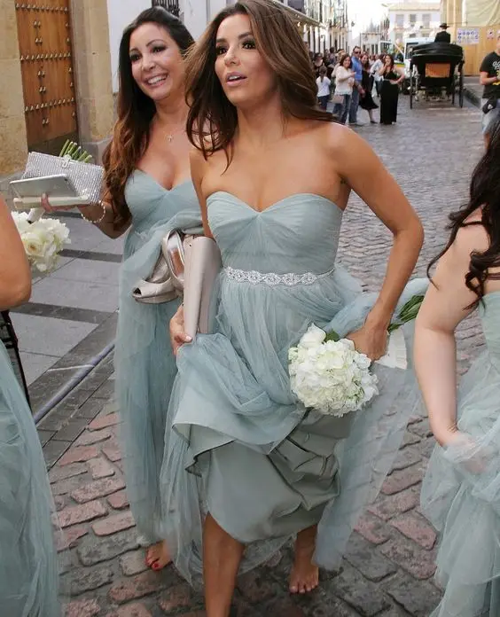 dusty mint bridesmaid dresses
