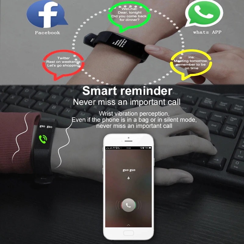 Умный Браслет фитнес-трекер счетчик шагов монитор активности браслет будильник Вибрация для IOS Android мужские и женские часы