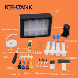 ICEHTANK СНПЧ чернильный Бак Комплект чернильный картридж для hp 302 302XL чернильный картридж для Deskjet 1110 1111 1112 2130 2131 2132 картриджи