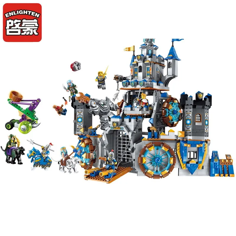 

ENLIGHTEN 2317 War Of Glory Castle Knights Battle Bunker Figure Blocks Christmas Gift Educational Building Toys For Children