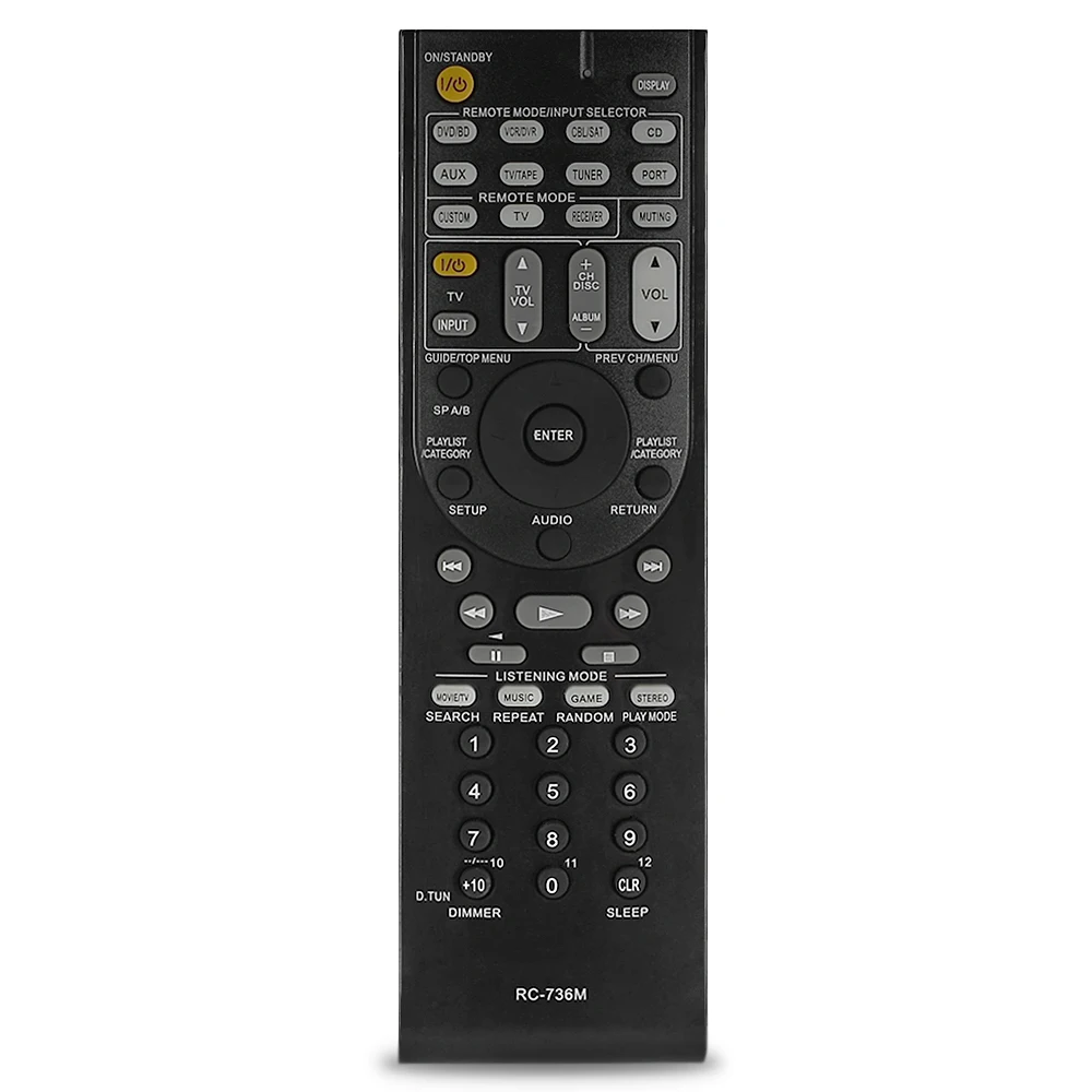 

Remote control for onkyo AV receiver RC-736M RC-737M RC-801M RC-836M RC-865M RC-896M RC-762M RC-764M RC-810M HT-R570 HT-S5200