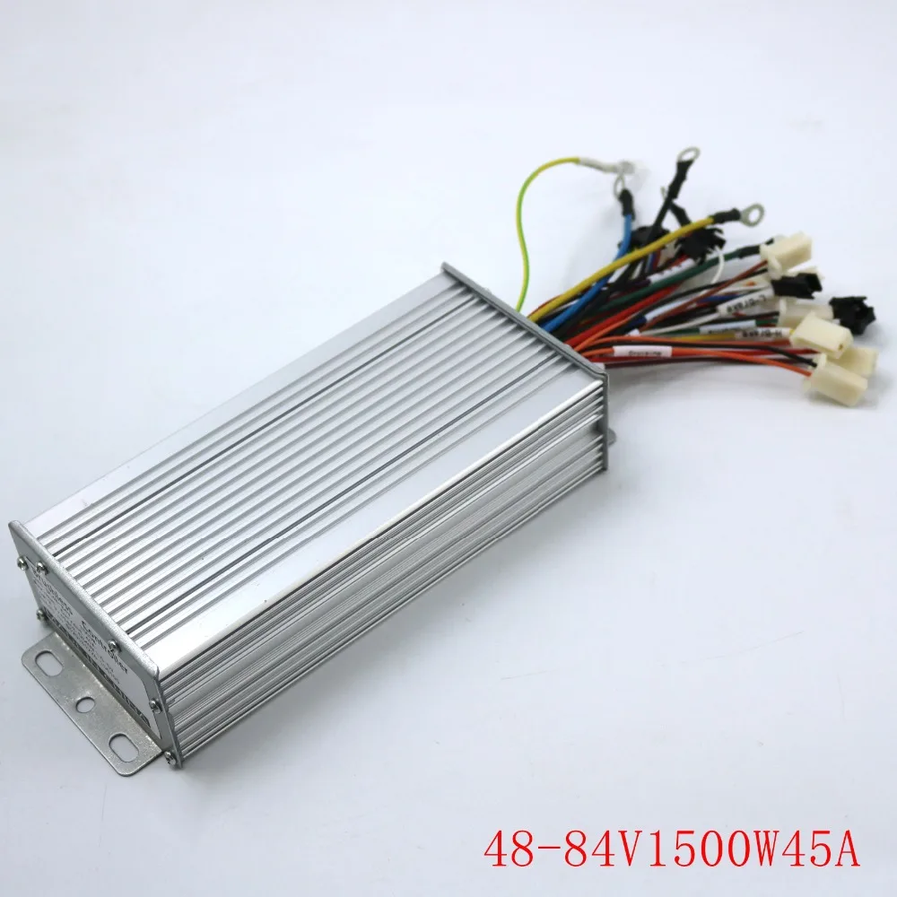 Acheter GREENTIME 15 Mosfet 48 84V 1500W 45Amax capteur à double Mode contrôleur de moteur à courant continu sans balai sans capteur pilote de vélo électrique