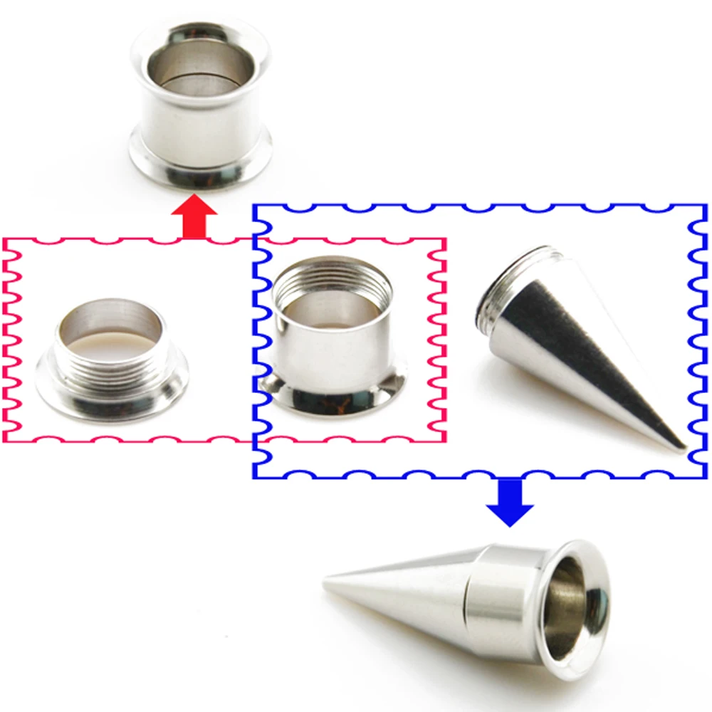 New Design 316l Surgical Steel Ear Tunnel And Taper Kit 6 Set/lot(can