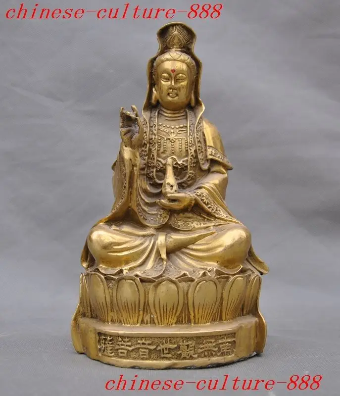 

Crafts statue Tibetan Brass Buddhism Guanyin Goddess Mercy spirit buddha Bodhisattva statue halloween