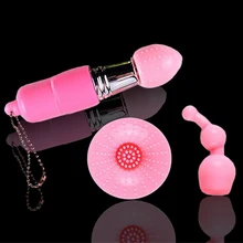 Female Masturbation Dildo Vibrator Clitoris Stimulate Vagina Nipple Massage Bullet Vibrator Erotic Oral Sex Toys For Woman Adult