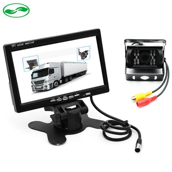 

DC 12V~36V Truck Bus Parking Camera Monitor System, HD 7 Inch Car Monitor With Rear View Camera 10M 15M 20M RCA Video Cable
