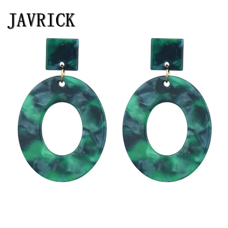 

JAVRICK Acrylic Marble Tortoise Shell Resin Drop Dangle Earrings Women Fashion Jewelry