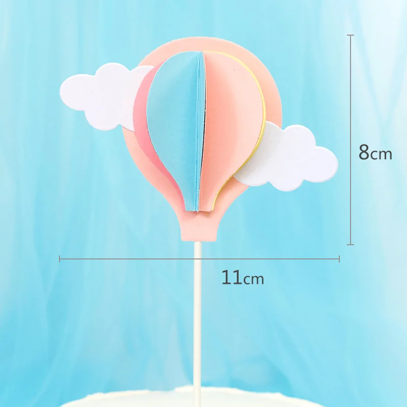 2 шт. розовый синий горячий воздух воздушный шар торт Toppers Baby Shower Пол выявить вечерние Декор Детские 1st украшения для торта на день рождения