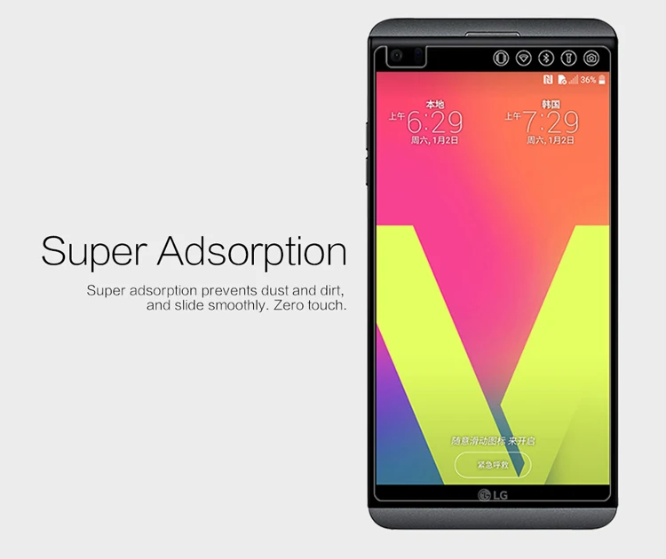 Защитная пленка NILLKIN для LG V20 прозрачная/матовая мягкая защитная с защитой от