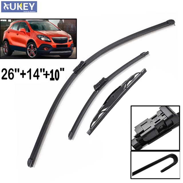 Xukey Front Rear Windscreen Wiper Blades For Opel Mokka Chevrolet Trax