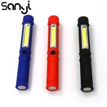 Portable Mini Light Working Inspection light COB LED Multifunction Maintenance flashlight Hand Torch lamp With Magnet AAA