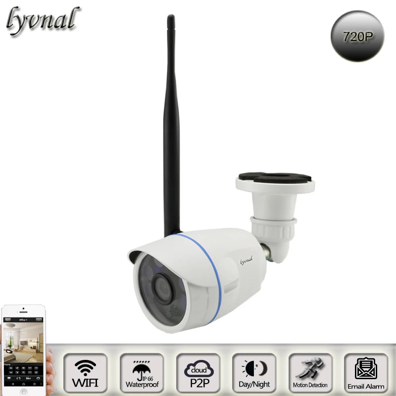 imágenes para LYVNAL bullet cámara ip impermeable al aire libre wifi cámara 720 p de la visión nocturna p2p onvif CCTV sistema de cámara de Vigilancia wifi imágenes para LYVNAL bullet cámara ip impermeable al aire libre wifi cámara 720 p de la visión nocturna p2p onvif CCTV sistema de cámara de Vigilancia wifi