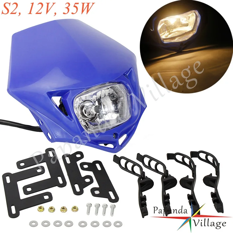 Motocross Enduro Faro Del Faro Maschera Per Yamaha Honda Wrf250 400 426 450 Yz Ttr Wr Xt 110 125 250 250F /250R 250X 450F 426F