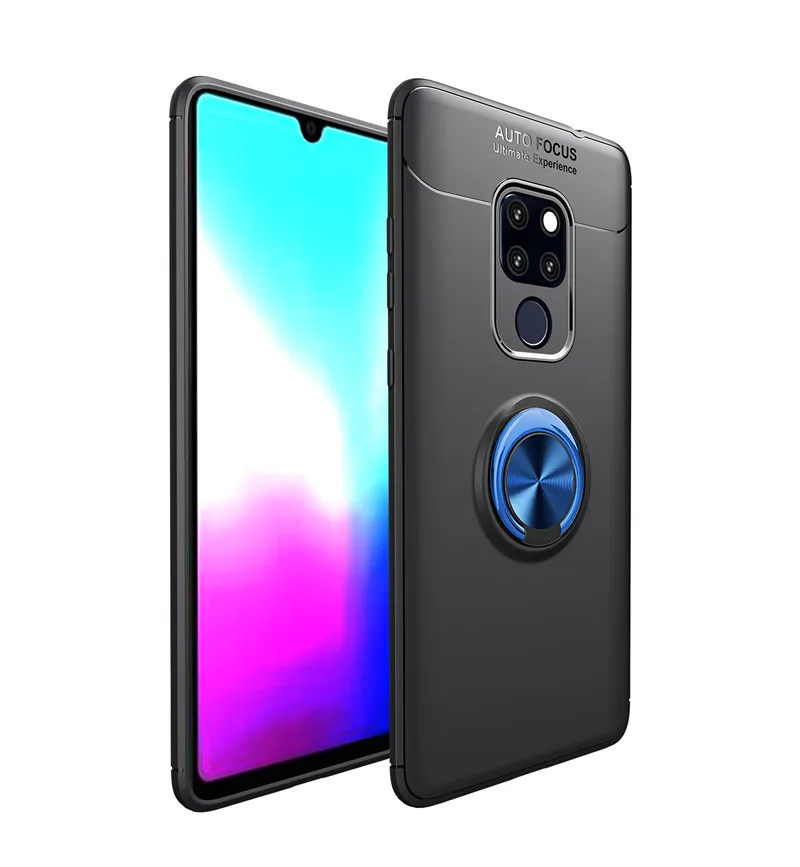 

For HUAWEI Mate 20X Car Holder Phone Case Luxury Soft TPU Silicone Magnetic Ring 360 Rotation Case For Mate 20X Back Cover Coque
