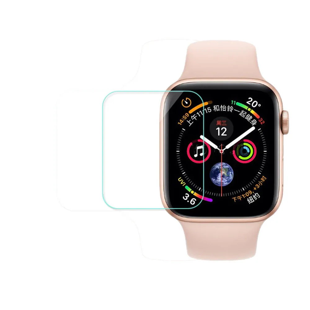 2 шт Защитное стекло для Apple Watch Series 4 40 мм, закаленное стекло, защита экрана, пузырьковая защитная пленка 9H