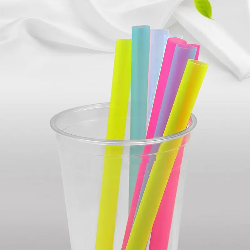 

100Pcs/Set 10mm Colorful Large Drinking Straws For Bubble Tea Smoothie Milkshake Party Smoothies Bar Accessories