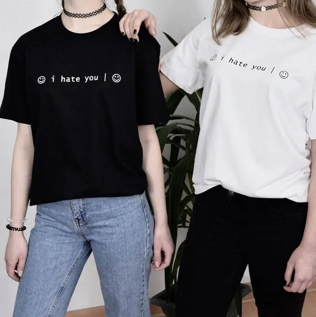 I Hate You Smiley Face T shirt Tumblr Inspired Pastel Pale