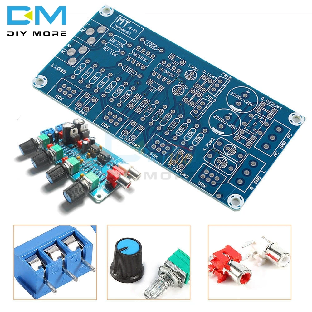 Ne5532 フィルター電源ハイファイアンプのボリュームトーンコントロールボードプリアンプドライブモジュールフルブリッジ整流器diyキット 12v 集積回路 Aliexpress