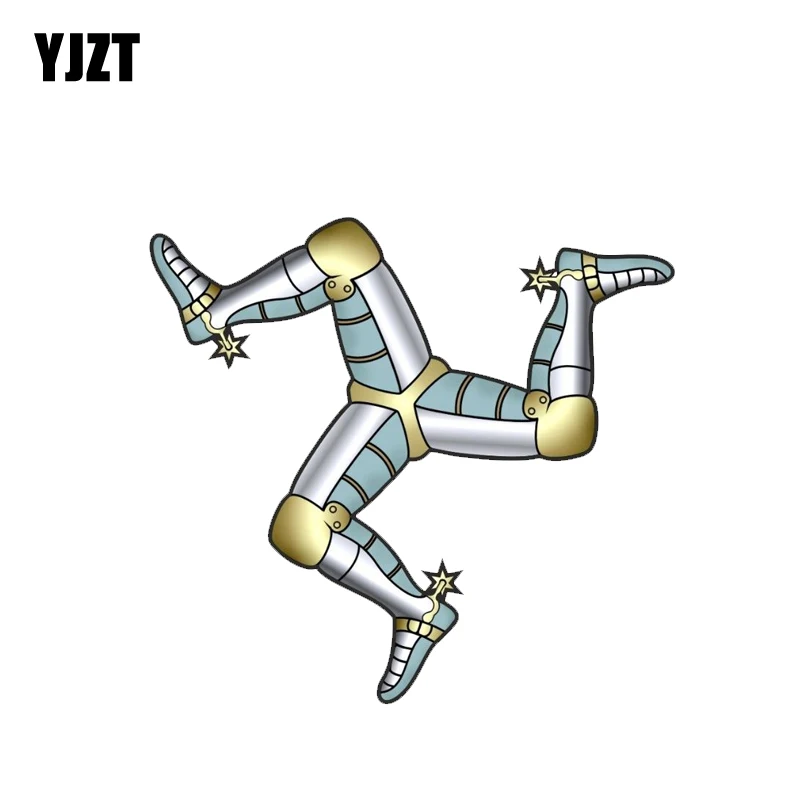

YJZT 13.2CM*12CM Motorcycle Helmet Car Sticker ISLE Of MAN Car Accessories 6-2144