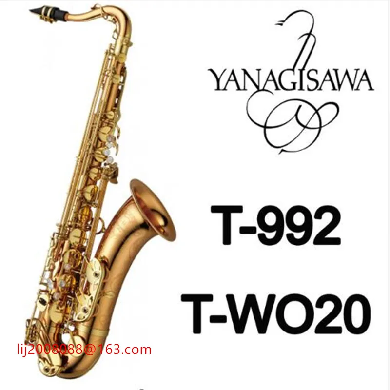 

YANAGISAWA T-WO20 T-992 B Flat Tenor Saxophone Gold Lacquer Brass Bb Sax Professional Performance instruments With Case, Gloves
