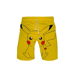 Kid's3D Pokemon templarShorts trunks 2019 летние новые быстросохнущие пляжные шорты мужские короткие штаны в стиле хип-хоп пляжная одежда для молодых