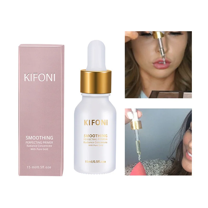 

KIFONI makeup primer 24k Rose Gold Elixir Skin Make Up Face Essential Oil base Foundation Moisturizing Face Oil Anti-aging TSLM1