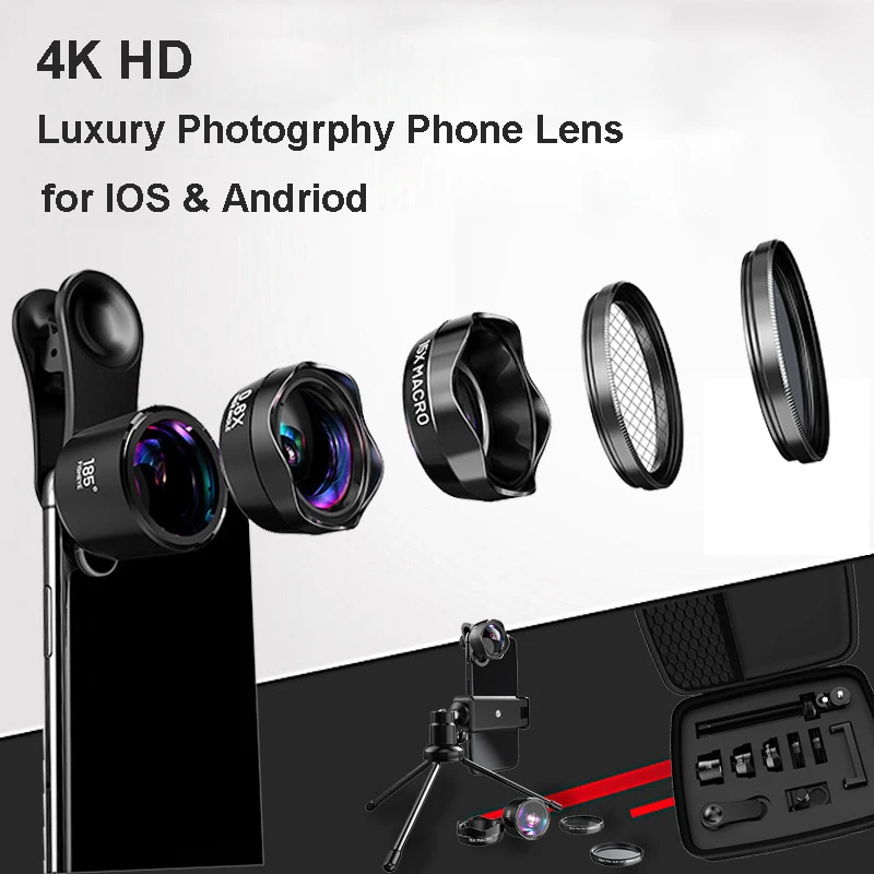 

Professional photography Awesome Zoom Lens Universal SLR Tripod For Cell Phone Camera for iPhone XR XS Pad for Samsung S10 S10E