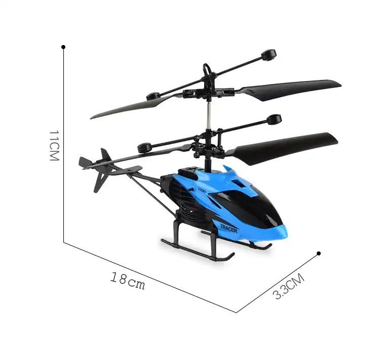 Modo sin Cabeza Altitud Hold Azul Juguete Voladora con 2 bater/ías RC Helicopteros Teledirigidos con Luces LED Brillantes Regalos para ni/ños 360/° Flip Mini Drone para Principiante y ni/ños