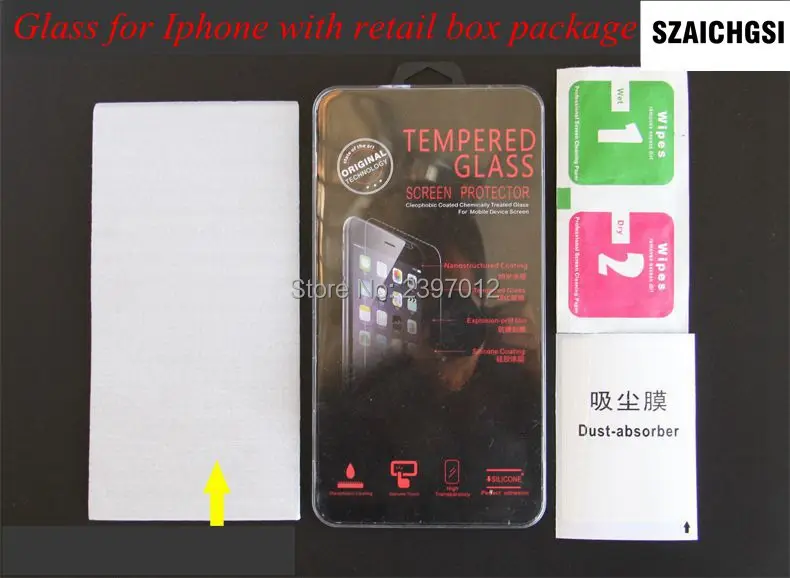Защитное стекло для экрана SZAICHGSI 9H 0 26 мм apple iphone 5/5S в розничной упаковке оптовая