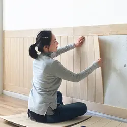 3D деревянная бумага стерео стена прикреплена к ТВ фон юбка обои гостиная обои водостойкая стена декорированная спальня