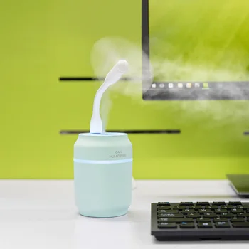 

EJOAI 200ml 3 in1 Multifunction USB Air Humidifier Aroma Essential Oil Diffuser With 7 color LED Light home Mini Cooler Fan