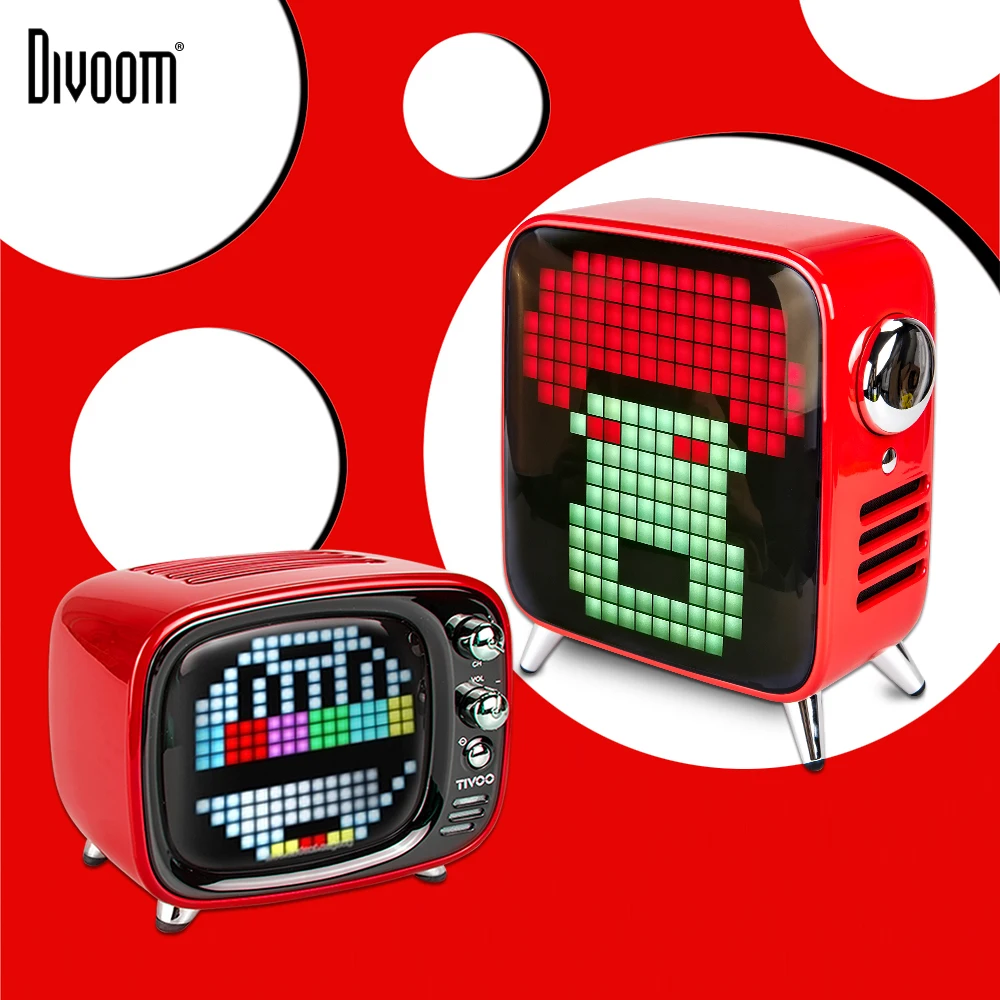 Divoom Pixel Tivoo портативный Tivoo Max открытый беспроводной Bluetooth динамик аудио Pixel Art светодиодный смарт-будильник с приложением