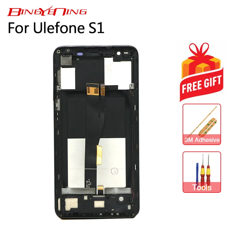 

BingYeNing New Original For Ulefone S1 Touch Screen+LCD Display+Frame Assembly Replacement